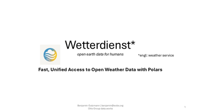 First page of presentation