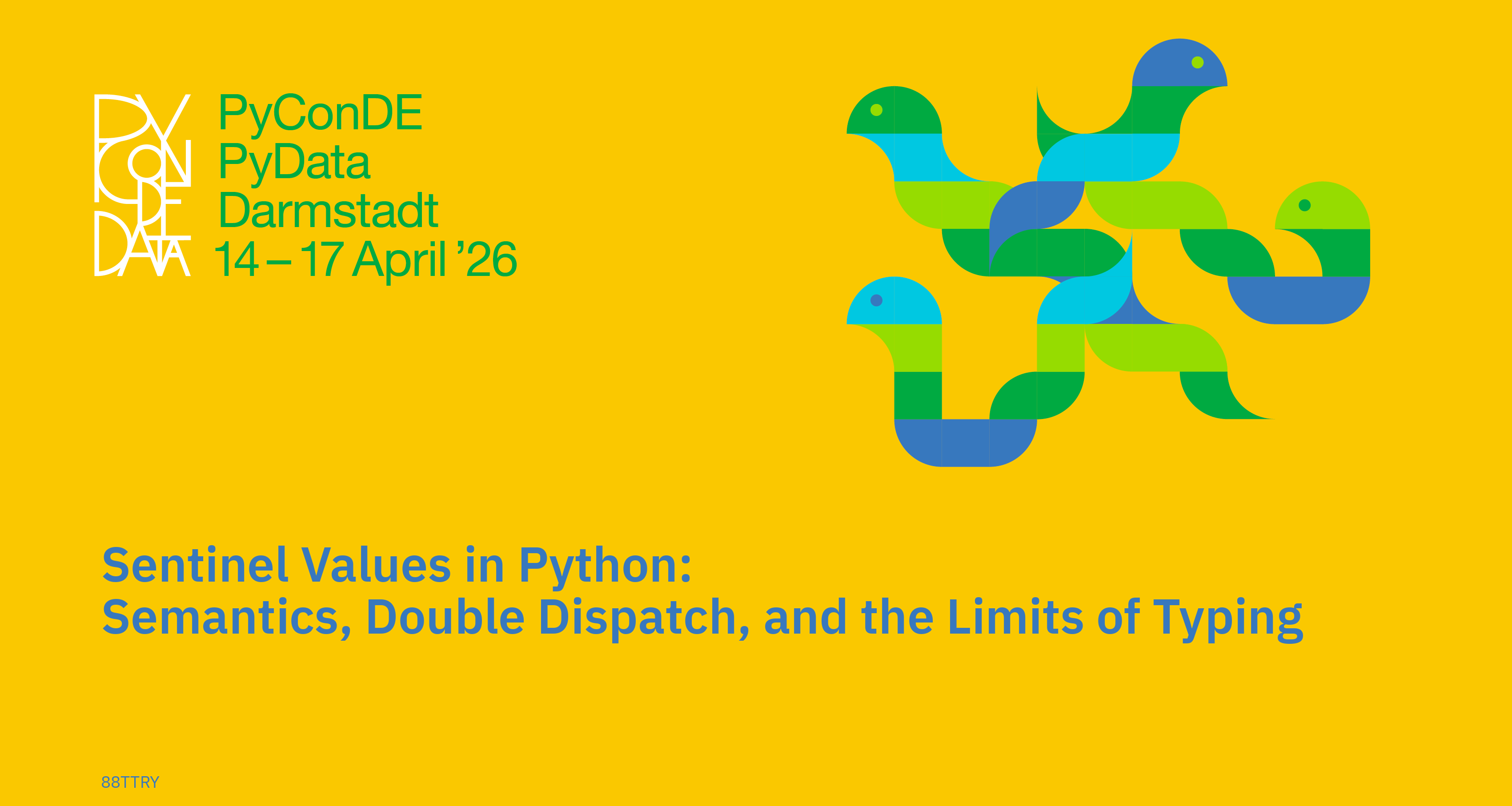 Social card for talk: Sentinel Values in Python: Semantics, Double Dispatch, and the Limits of Typing