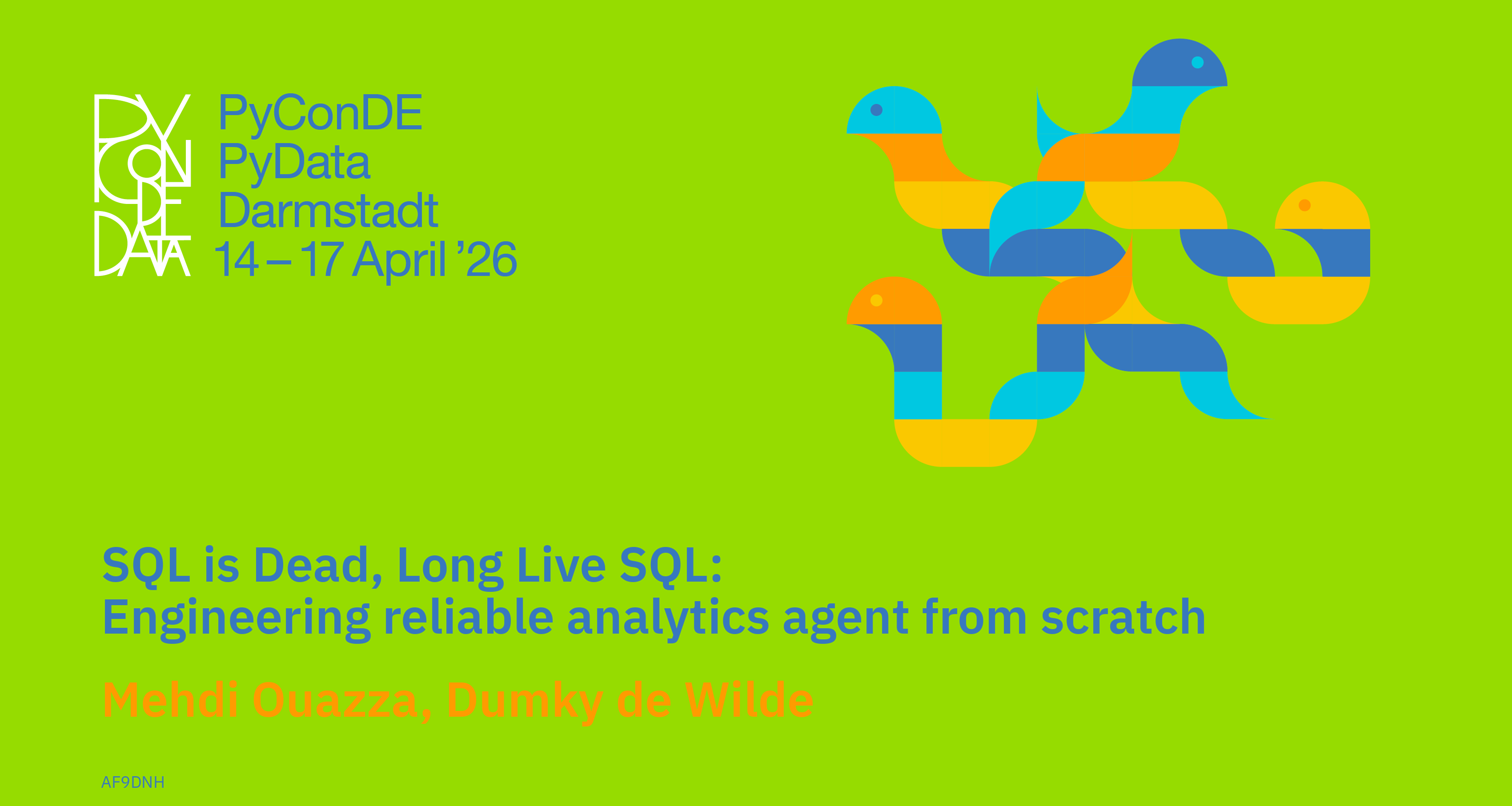 Social card for talk: SQL is Dead, Long Live SQL: Engineering reliable analytics agent from scratch