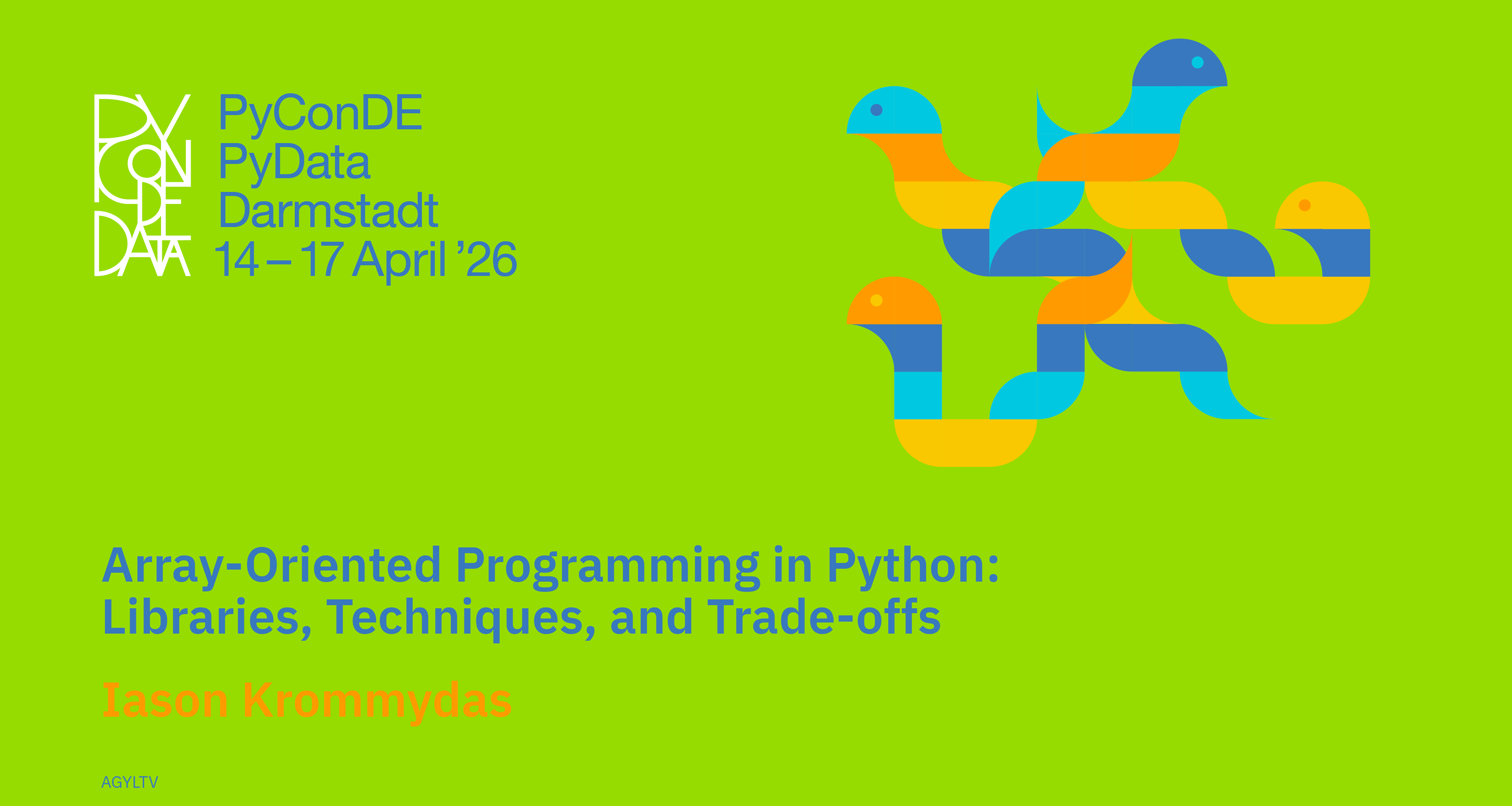Social card for talk: Array-Oriented Programming in Python: Libraries, Techniques, and Trade-offs
