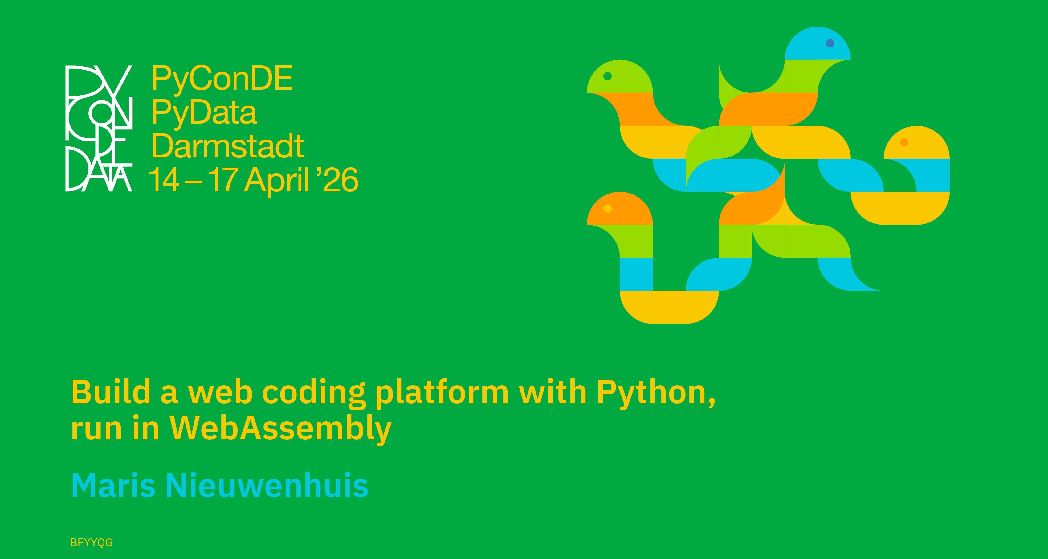 Social card for talk: Build a web coding platform with Python, run in WebAssembly