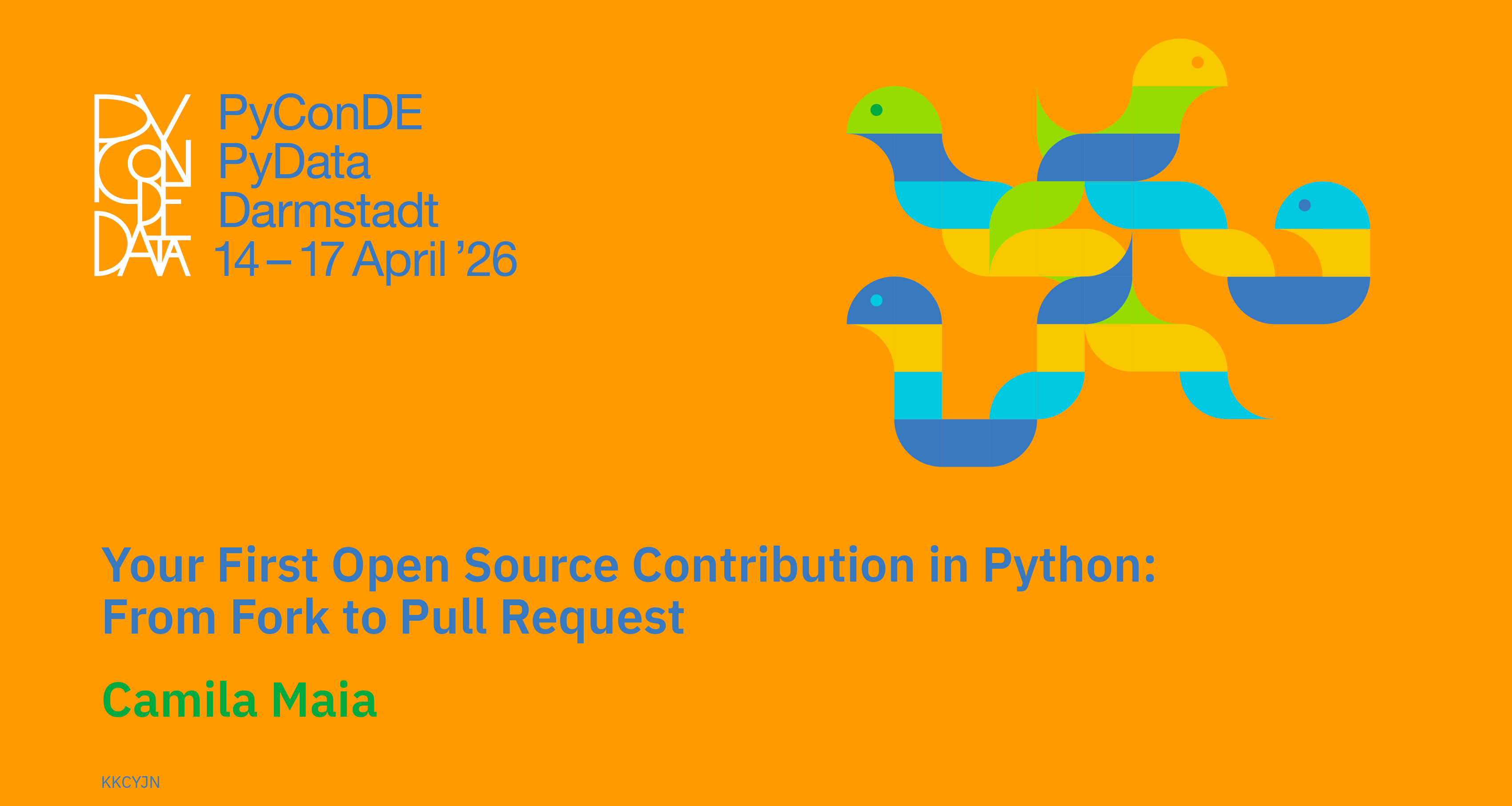 Social card for talk: Your First Open Source Contribution in Python: From Fork to Pull Request