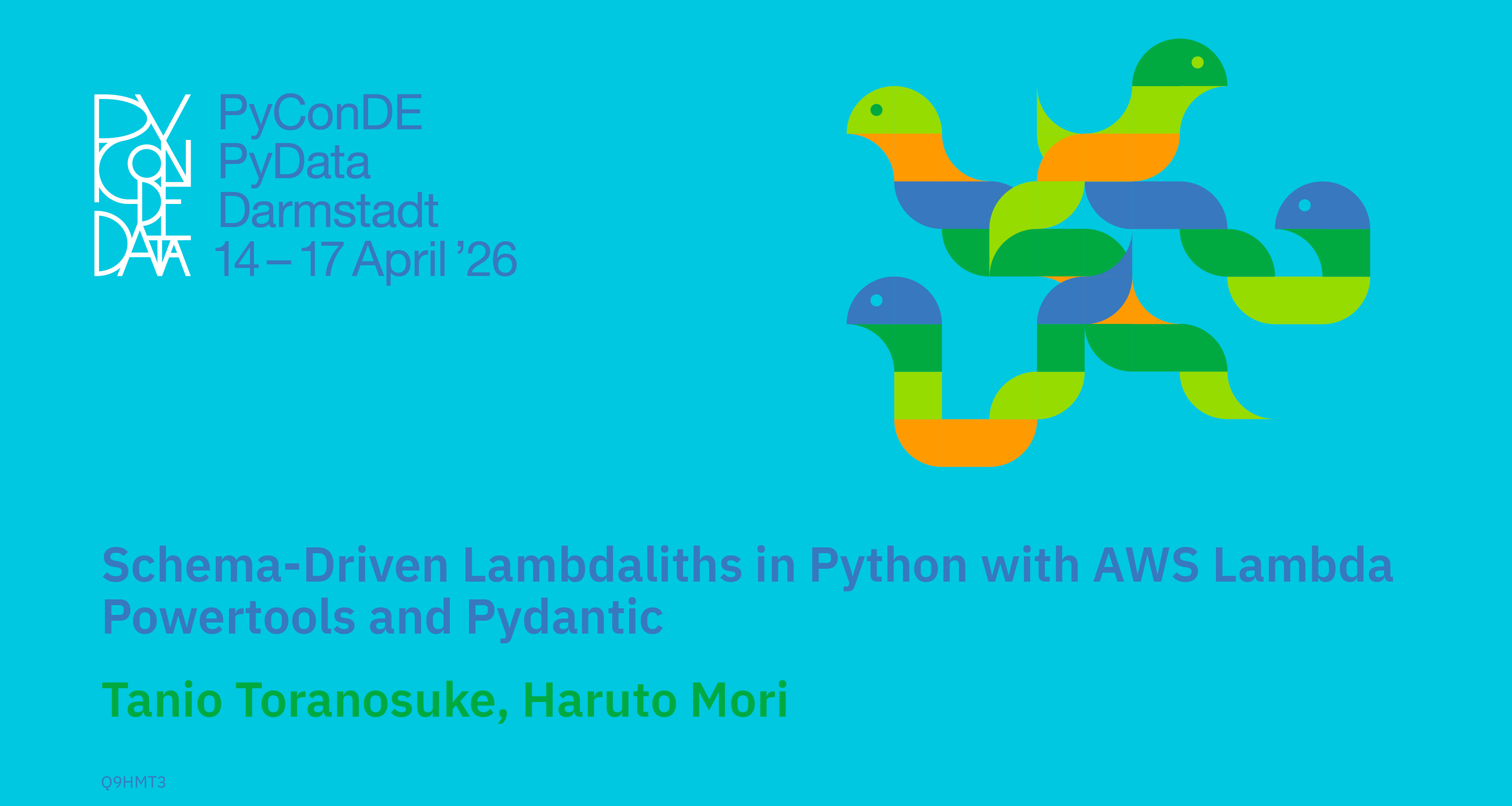 Social card for talk: Schema-Driven Lambdaliths in Python with AWS Lambda Powertools and Pydantic
