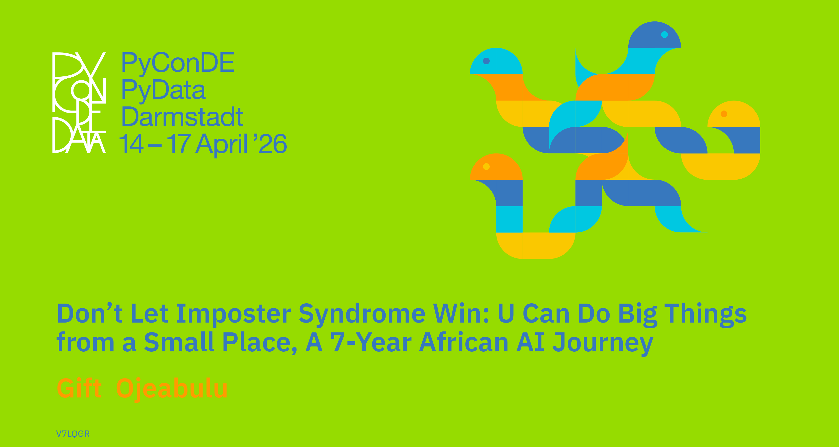 Social card for talk: Don’t Let Imposter Syndrome Win: U Can Do Big Things from a Small Place, A 7-Year African AI Journey
