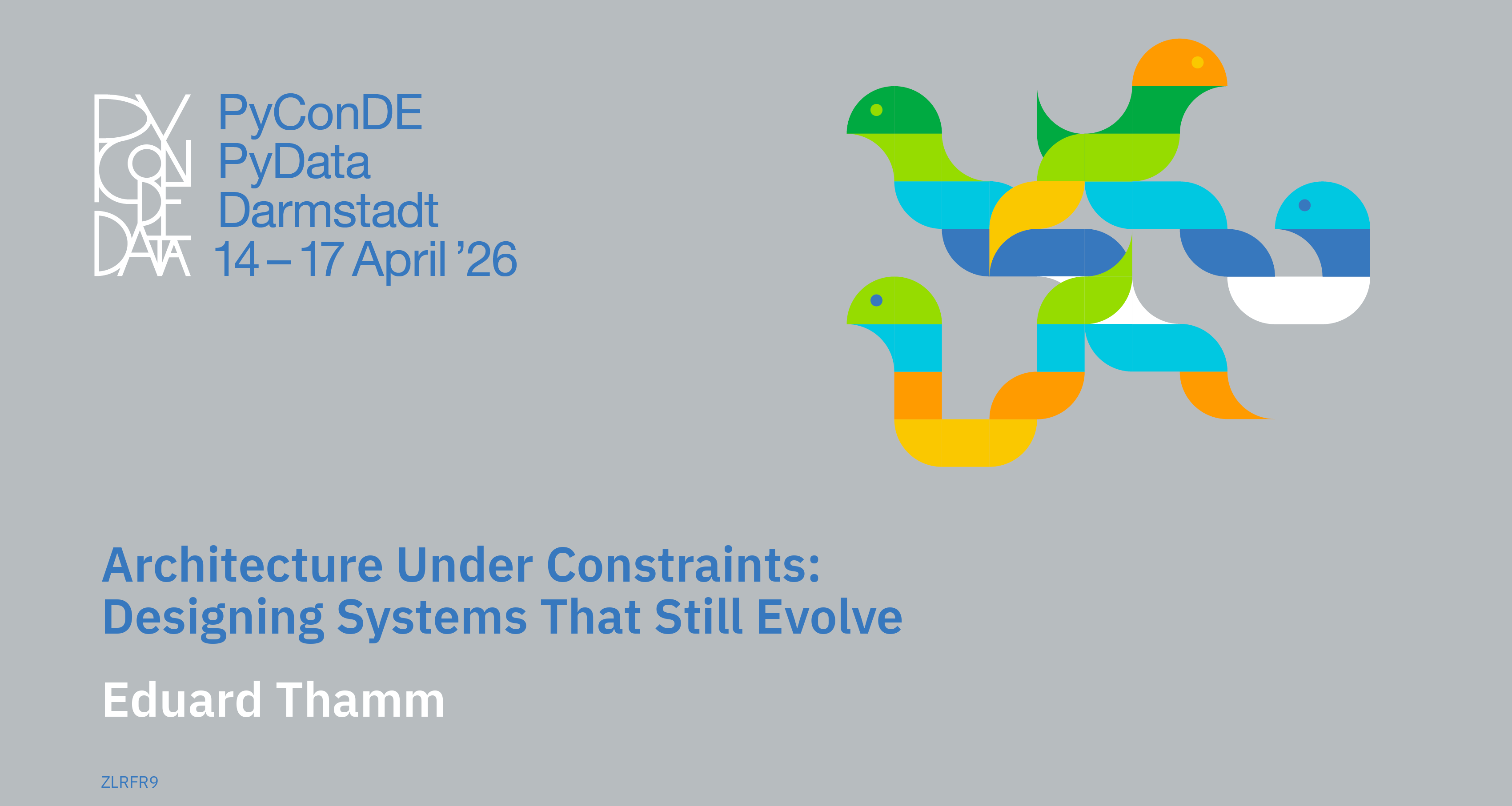 Social card for talk: Architecture Under Constraints: Designing Systems That Still Evolve